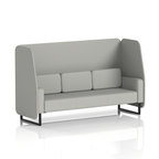 Brixworth Open Booth With Black Legs in Single Tone 1 Seater Zen Panels And Sofa Band 5 - Sumi