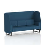 Brixworth Open Booth With Black Legs in Single Tone 2 Seater Zen Panels And Sofa Band 5 - Sumi