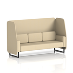 Brixworth Open Booth With Black Legs in Single Tone 3 Seater Zen Panels And Sofa Band 5 - Sumi