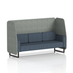 Brixworth Open Booth With Black Legs in Two Tone 3 Seater Order Panels And Alike Sofa Band 4 - Synergy