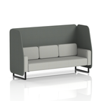 Brixworth Open Booth With Black Legs in Two Tone 3 Seater Uto Panels And Handa Sofa Band 5 - Sumi
