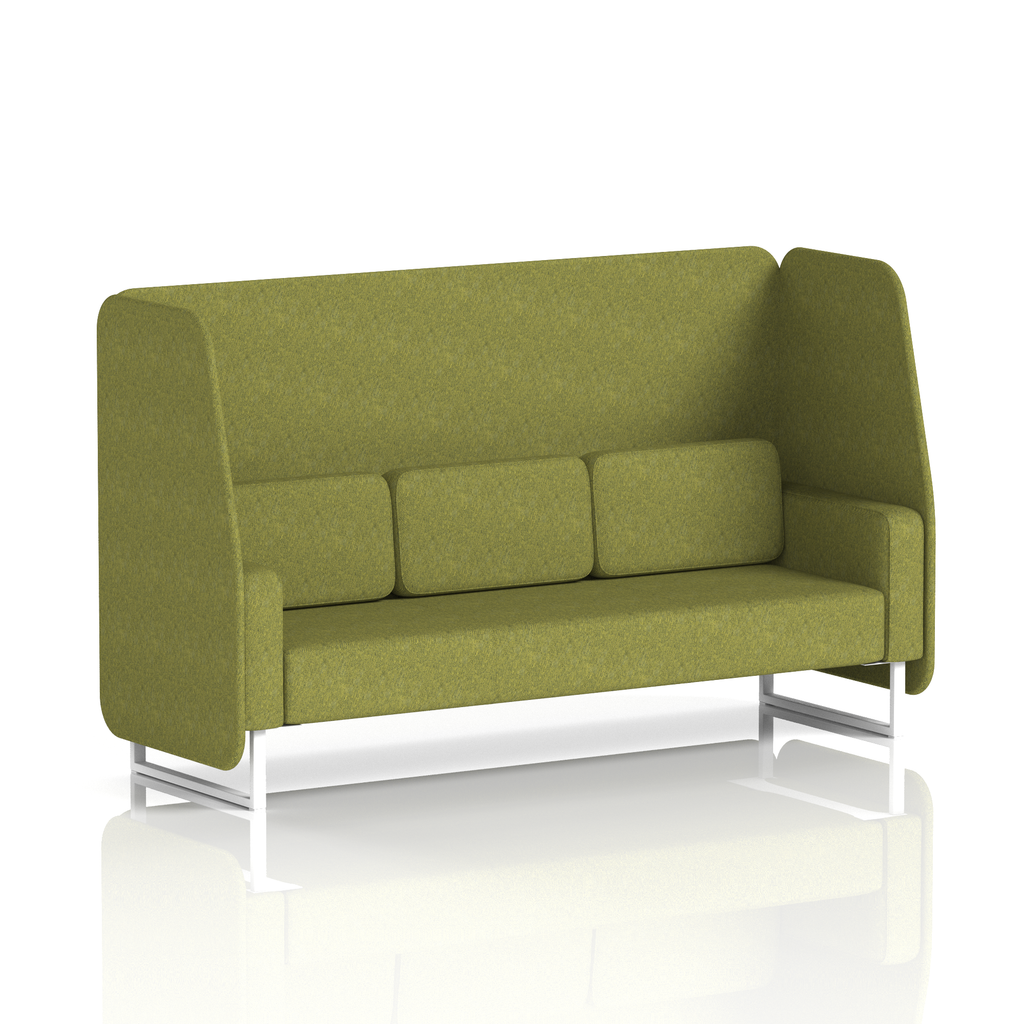 Brixworth Open Booth With White Legs in Single Tone 2 Seater Order Panels And Alike Sofa Band 4 - Synergy