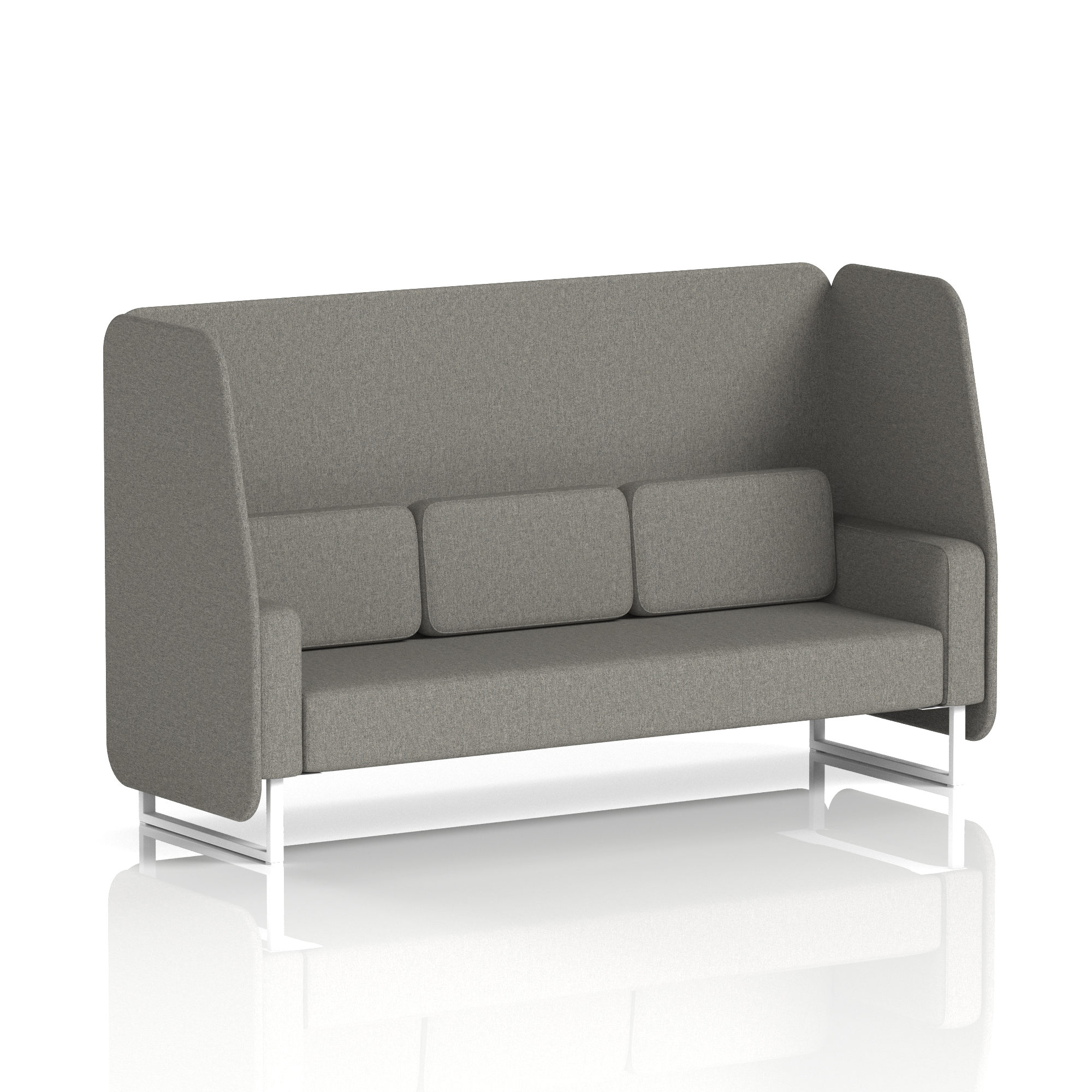 Brixworth Open Booth With White Legs in Single Tone 2 Seater Wed Panels And Affix Sofa Band 4 - Synergy