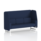 Brixworth Open Booth With White Legs in Single Tone 3 Seater Osaka Panels And Zen Sofa Band 5 - Sumi