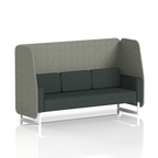 Brixworth Open Booth With White Legs in Two Tone 1 Seater Partner Panels And Mix Sofa Band 4 - Synergy