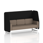 Brixworth Open Booth With White Legs in Two Tone 1 Seater Wed Panels And Affix Sofa Band 4 - Synergy