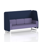 Brixworth Open Booth With White Legs in Two Tone 3 Seater Osaka Panels And Zen Sofa Band 5 - Sumi