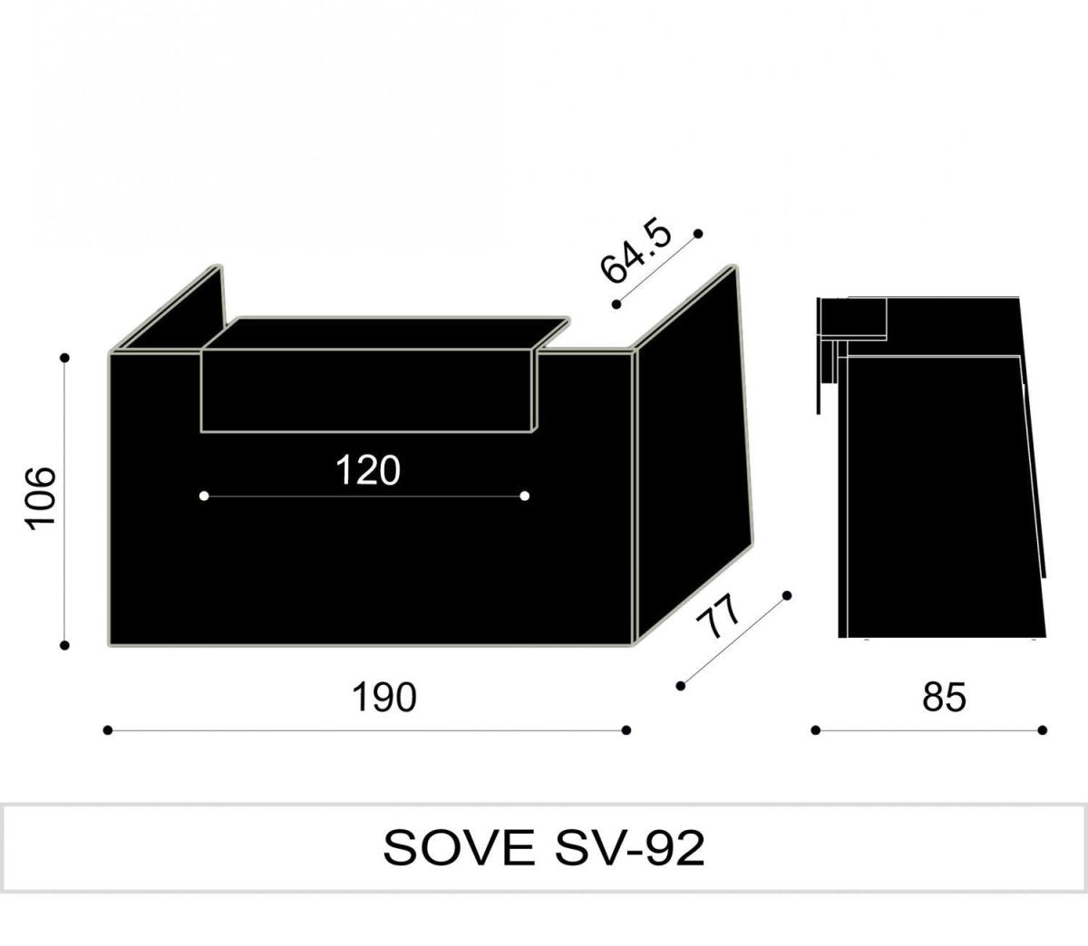 Sove Office  Standard Reception Desk LargeThat’s My Office Furniture, 360 Degree View storage, desk, chair