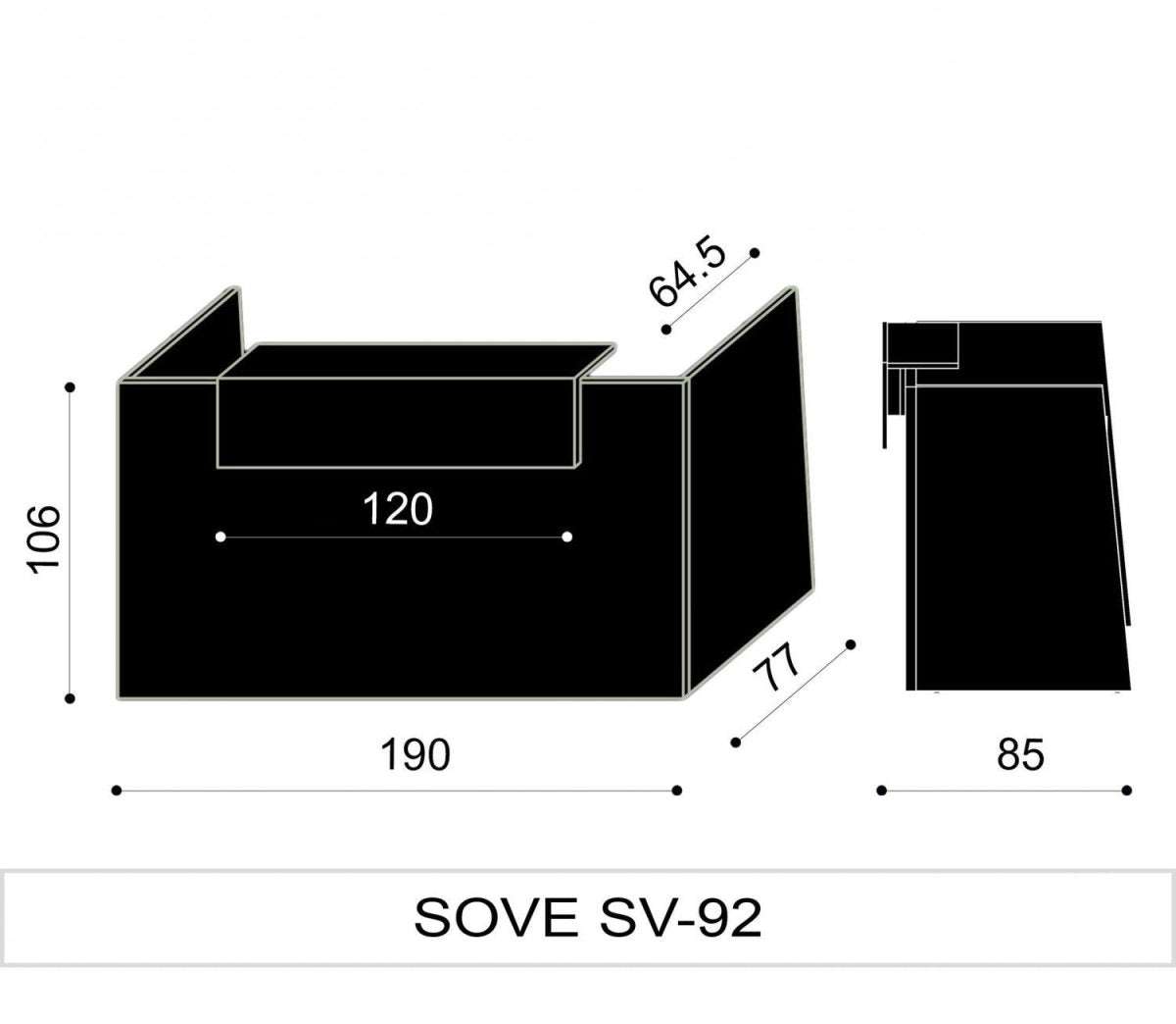 Sove Office  Standard Reception Desk LargeThat’s My Office Furniture, 360 Degree View storage, desk, chair