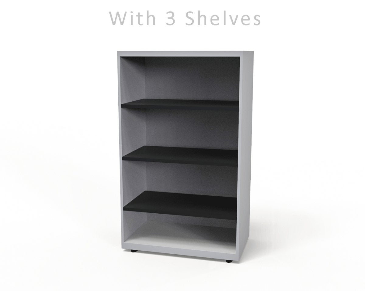 Silverline Kontrax Office Stationery 2 door Tall  Cupboard 3 Shelf 183cm  CUEC7AGS-Light Grey