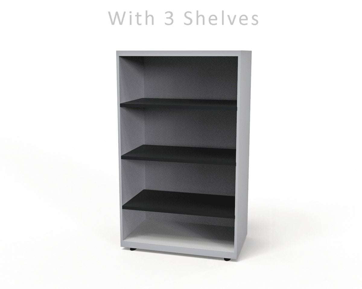 Silverline Kontrax Office Stationery 2 door Tall  Cupboard 3 Shelf 183cm  CUEC7AGS-blue