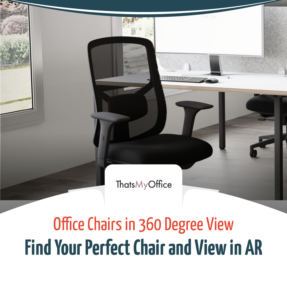 office chairs in 360 degree view and augmented reality