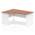 Office furniture impulse-160mm-left-crescent-desk-panel-end-leg Dynamic  White Colour Walnut 