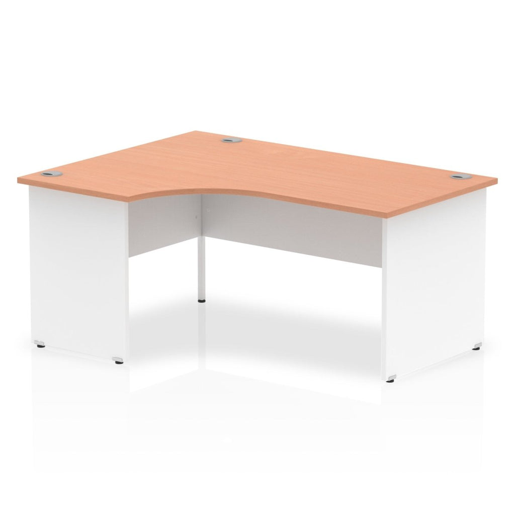 Office furniture impulse-160mm-left-crescent-desk-panel-end-leg Dynamic  White Colour Beech 