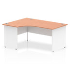 Office furniture impulse-160mm-left-crescent-desk-panel-end-leg Dynamic  White Colour Beech 