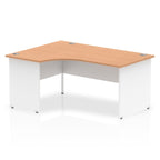 Office furniture impulse-160mm-left-crescent-desk-panel-end-leg Dynamic  White Colour Oak 