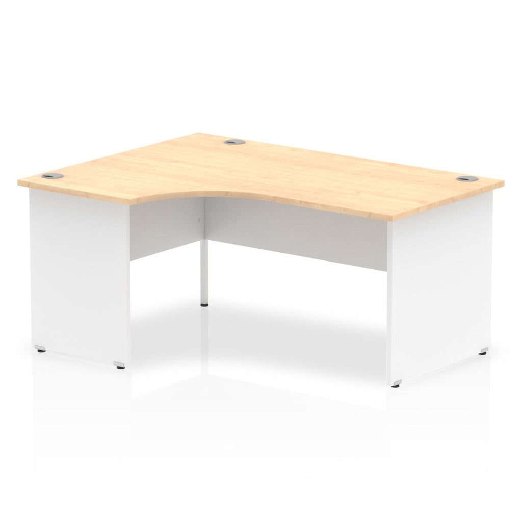Office furniture impulse-160mm-left-crescent-desk-panel-end-leg Dynamic  White Colour Maple 