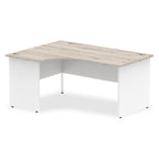 Office furniture impulse-160mm-left-crescent-desk-panel-end-leg Dynamic  White Colour Grey Oak 