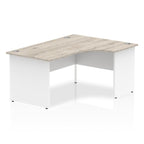 Office furniture impulse-160mm-right-crescent-desk-panel-end-leg Dynamic  White Colour Grey Oak 