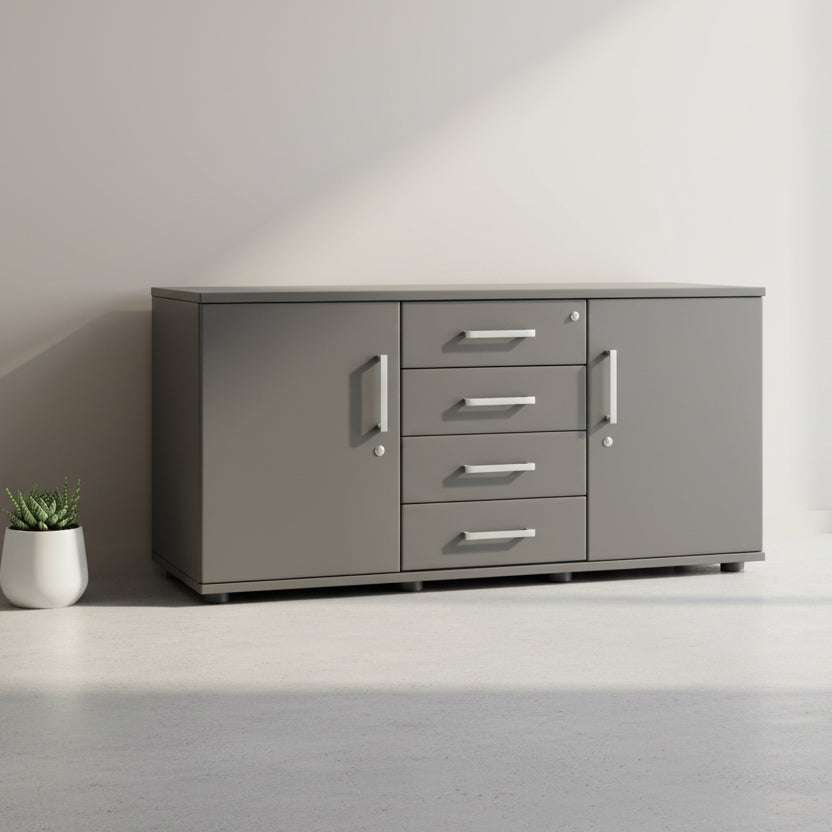 Desk Cabinet A-50 4 Drawers and Locking DoorsThat’s My Office Furniture, 360 Degree View storage, desk, chair