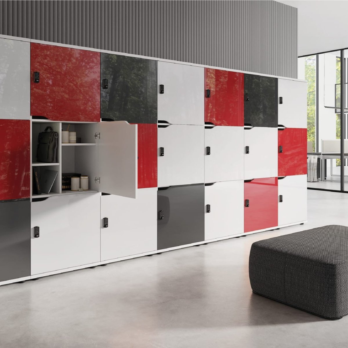 Wooden Office Locker SIngle 3 DoorThat’s My Office Furniture, 360 Degree View storage, desk, chair