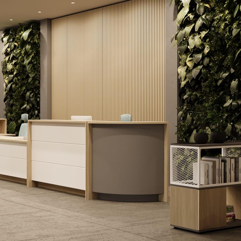 Acoustic Wall Panel Wooden SlatsThat’s My Office Furniture, 360 Degree View storage, desk, chair