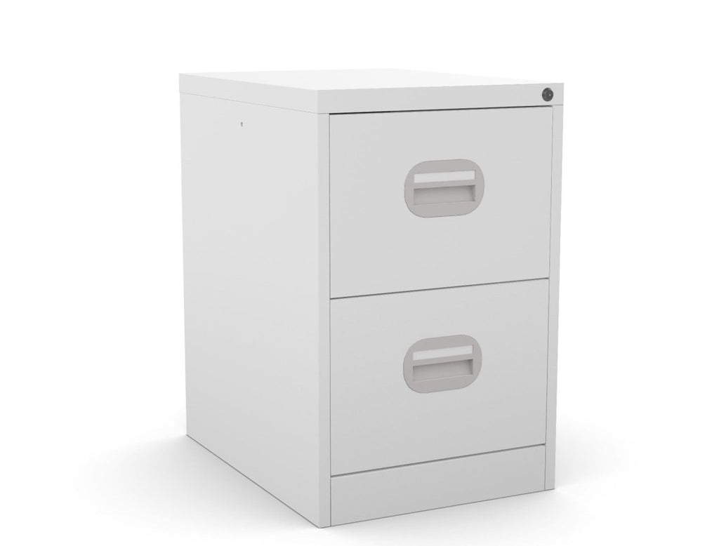 Budget 2 Drawer Filing Cabinet 360° View & AR Silverline Kontrax FCEC2F 4 Office2 Drawer Light GreyFCEC2FS