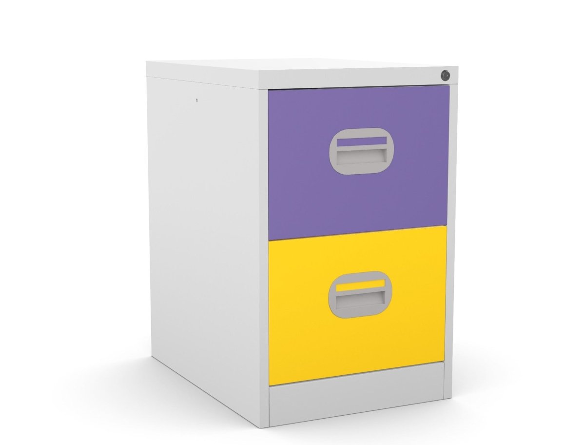 Budget 2 Drawer Filing Cabinet 360 View & AR Silverline Kontrax FCEC2F 1 Office Furniture