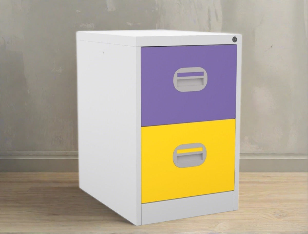 Budget 2 Drawer Filing Cabinet 360° View & AR Silverline Kontrax FCEC2F 5 Office Furniture