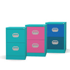 Budget 2 Drawer Filing Cabinet 360° View & AR Silverline Kontrax FCEC2F 6 Office Furniture