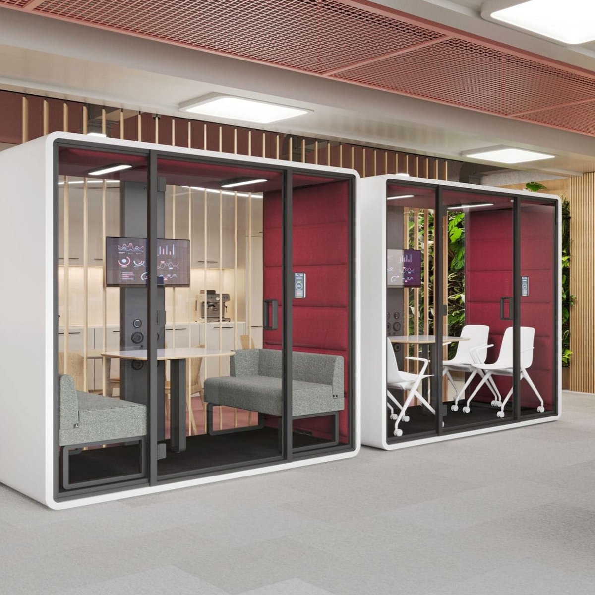 Hush Free M is an additional, independent space for your office, where it is possible to hold meetings in silence