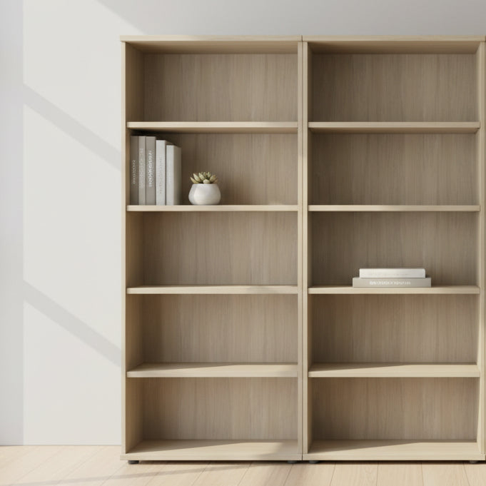 tall 4 shelf wooden bookcase for offices 