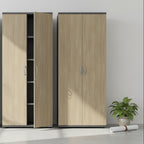 tall two door wooden cupboard 
