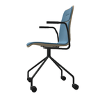 Vapaa Frame Chair 4S  Black Frame Blue UpholsteryThat’s My Office Furniture, 360 Degree View storage, desk, chair