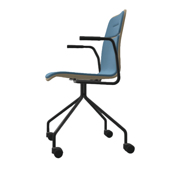 Vapaa Frame Chair 4S  Black Frame Blue UpholsteryThat’s My Office Furniture, 360 Degree View storage, desk, chair