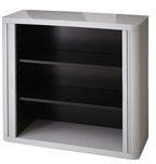 Personalise Your Easy office Tambour Cupboard  100cm H with 2 shelves EOTAM1M-White 2 Office Furniture