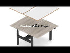 Height Adjustable Desk for 2 Person Air Back to Back Sit Stand + Screen