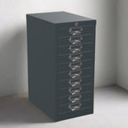 10 drawer locking multidrawer silverline MDUR10LK-Graphite