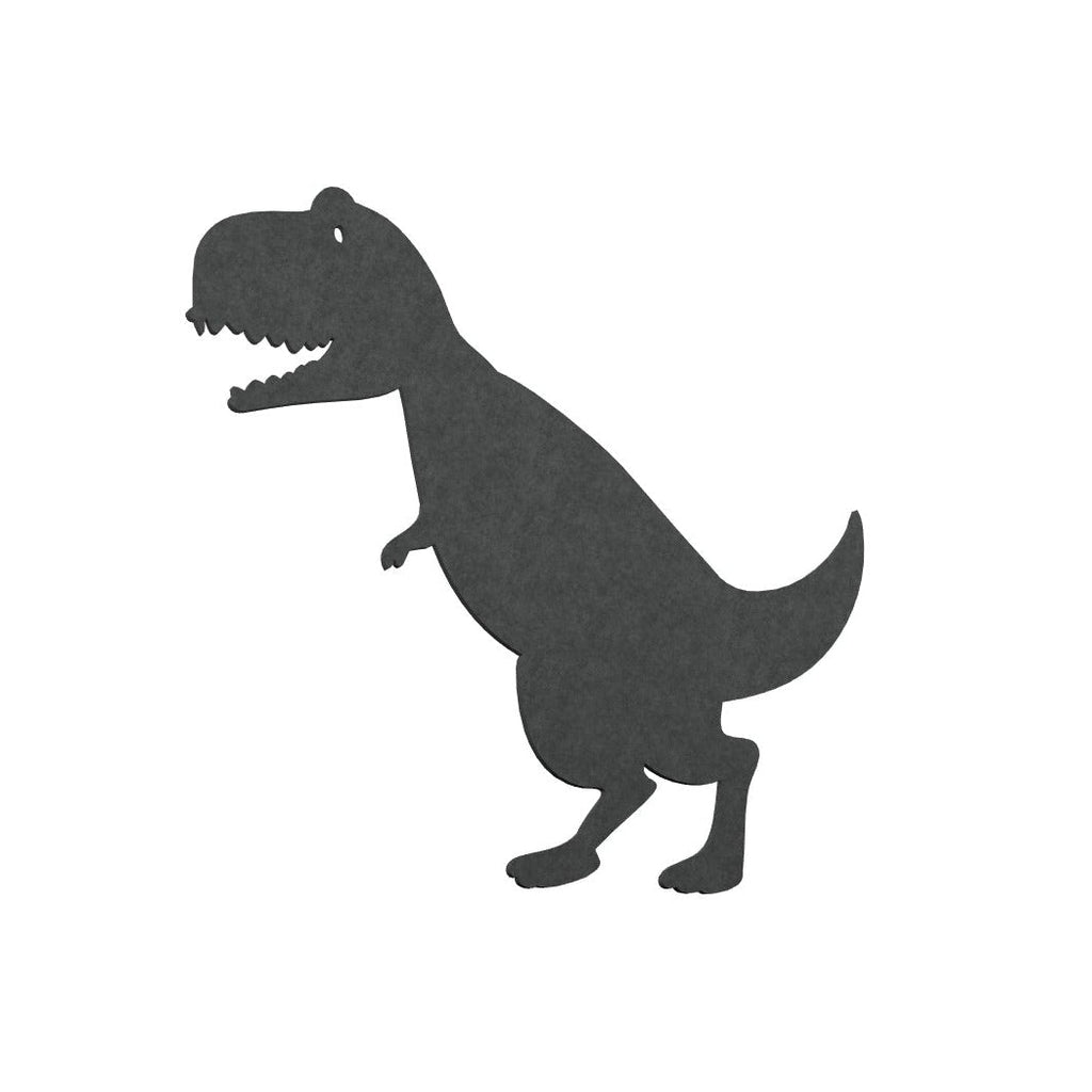 Black silhouette of a dinosaur on a white background