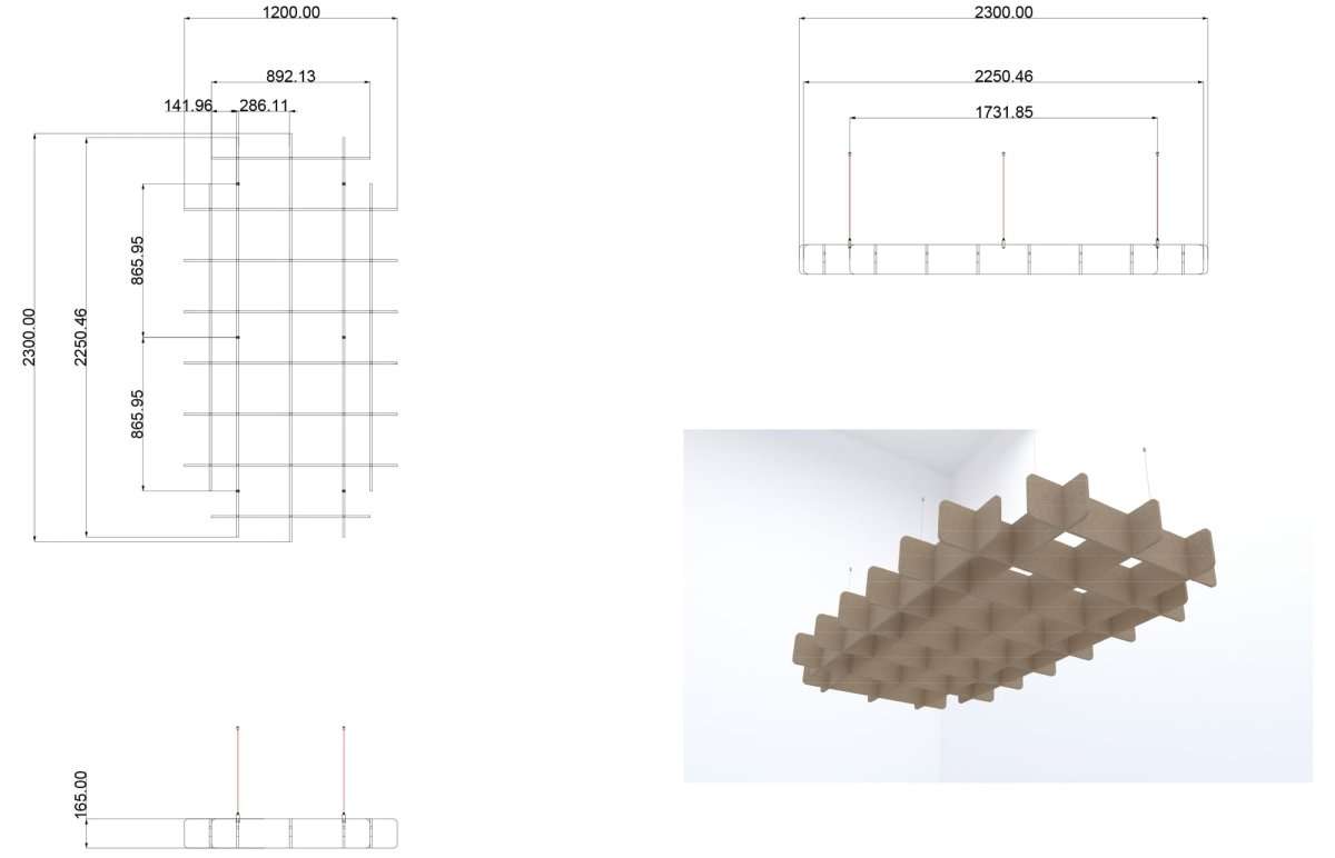 Technical drawing of a concrete block with dimensions on a white background