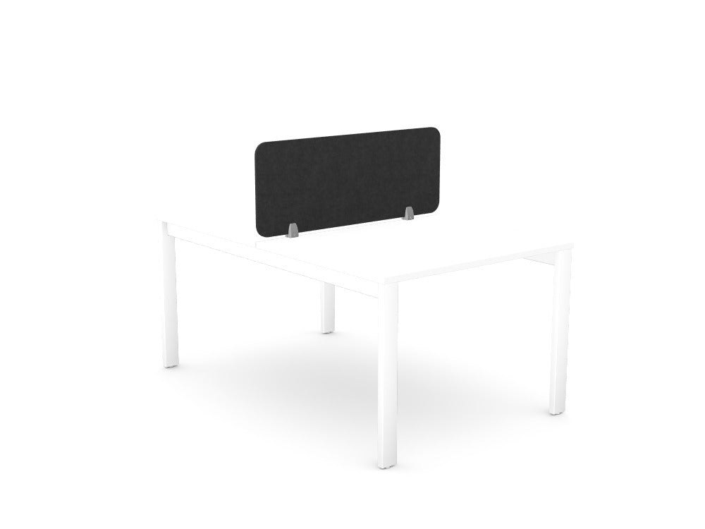 Acoustic PET Screens NEW - SKU: CS/ST/10 - 4/CH, PET Colour: Charcoal_KP - 26, Brackets: 2x - PJ - 4/SLV