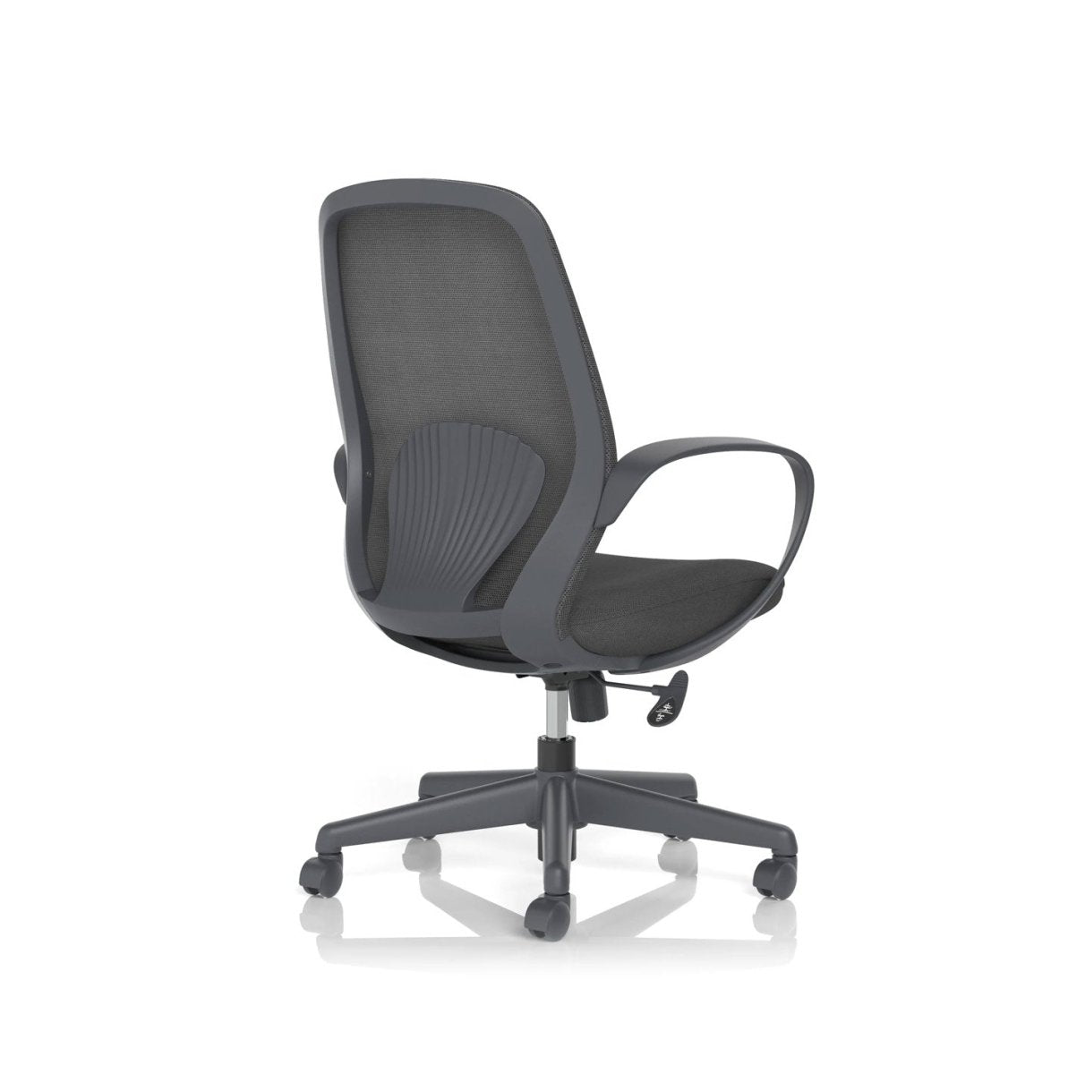 Gray office chair on a white background