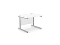 Ashford Metal Leg Straight D800 Office Desk - SKU: Product Code: A - CTST1080/WH/SLV Top: AK - TM1080/WH, Leg: A - LCT1ST80/SLV