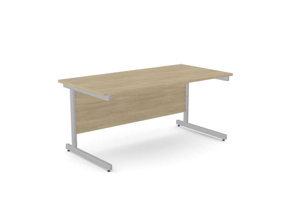 Ashford Metal Leg Straight D800 Office Desk - SKU: Product Code: A - CTST1680/UO/SLV Top: AK - TM1680/UO, Leg: A - LCT1ST80/SLVTHATSMYOFFICE