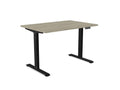 AV8 Sit Stand Single Desk - SKU: Frame: AV8 - PILOT - DESK/BLK + Top: E - 25 - T1280/AO