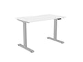 AV8 Standing Height Adjustable Desk - SKU: Frame: AV8 - PILOT - DESK/SLV + Top: E - 25 - DPS1270/WHTHATSMYOFFICE