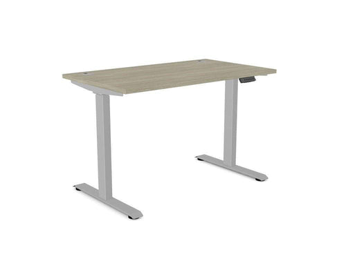 AV8 Standing Height Adjustable Desk - SKU: Frame: AV8 - PILOT - DESK/SLV + Top: E - 25 - TP1270/AO