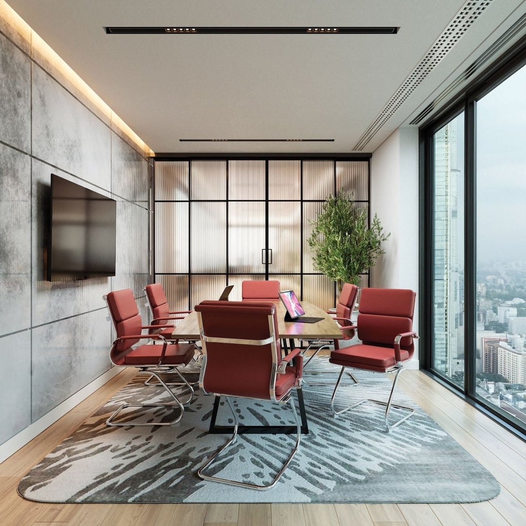 Avanti Medium Back Visitor Cantilever Chair Ox Blood