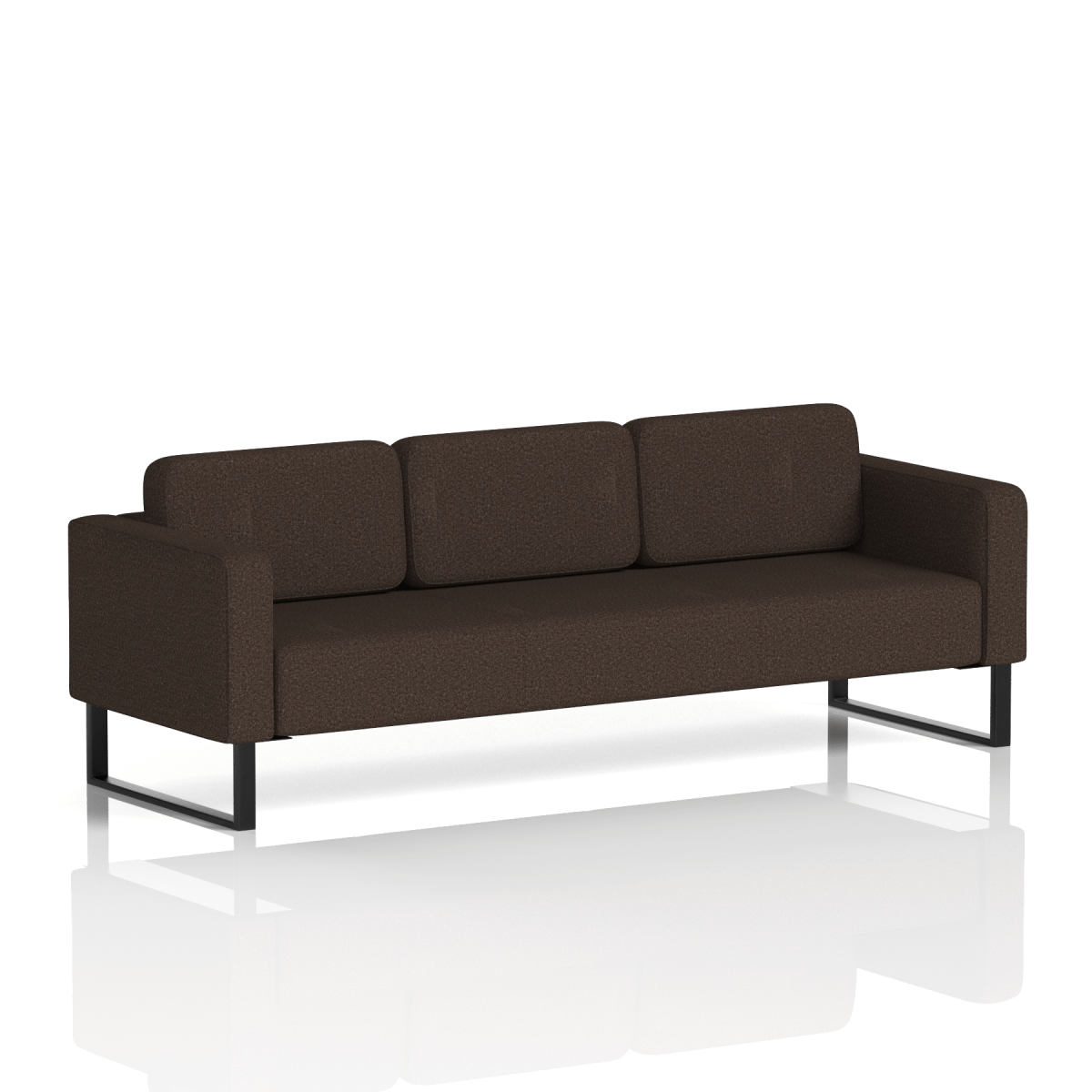 Brixworth Sofa 3 Seater Handa Band 5 - Sumi BlackThat’s My Office Furniture, 360 Degree View storage, desk, chair