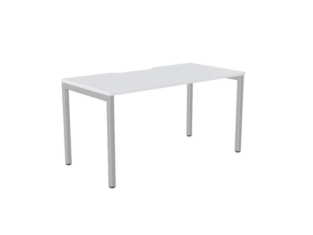 C - Sense Office Desk - SKU: Product Code: CSE - 1PB - LEO - TS1470/GY/SLV , Top: CSE - SOLO - TS1470/GY , Beam: CSE - SOLO - B1400/SLV , Legs: CSE - LEO700/SLV